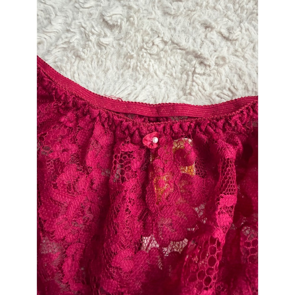Victoria's Secret Gold Label 90s Vintage Lace‎ Lingerie Set Pink Magenta Small P - Picture 7 of 14